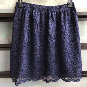 ASOS Lace Navy Mini Skirt